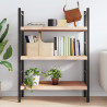 Półka, 100x40x(2-6) cm, surowe lite drewno dębowe