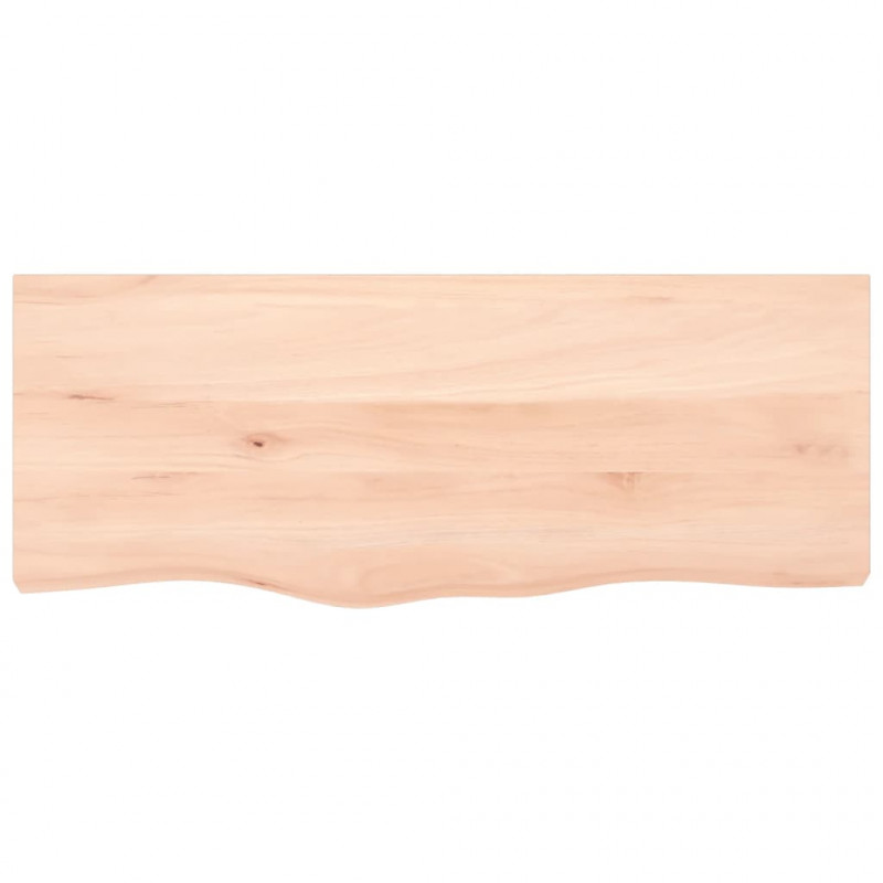 Półka, 100x40x(2-6) cm, surowe lite drewno dębowe