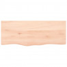 Półka, 100x40x(2-6) cm, surowe lite drewno dębowe