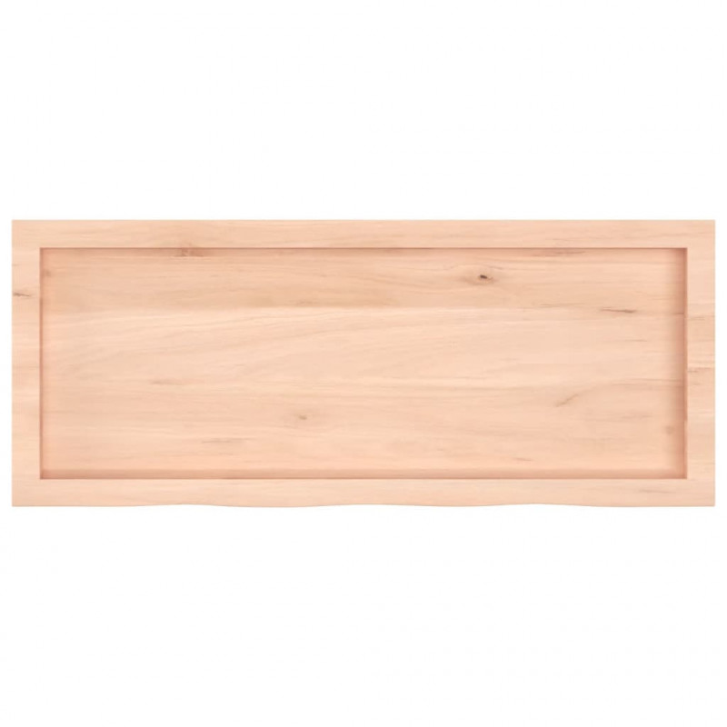 Półka, 100x40x(2-6) cm, surowe lite drewno dębowe