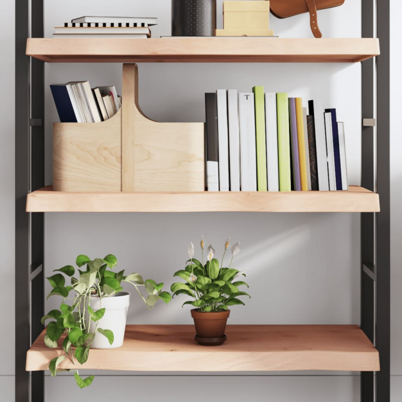 Półka, 100x60x(2-6) cm, surowe lite drewno dębowe