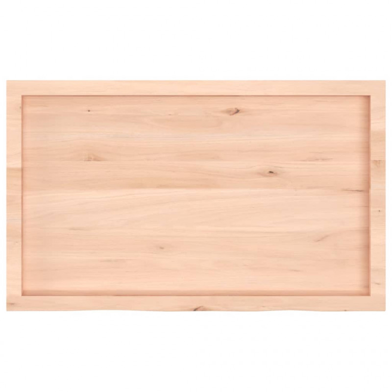 Półka, 100x60x(2-6) cm, surowe lite drewno dębowe