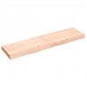 Półka, 120x30x(2-6) cm, surowe lite drewno dębowe