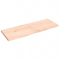 Półka, 140x50x(2-4) cm, surowe lite drewno dębowe