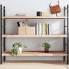 Półka, 140x60x(2-4) cm, surowe lite drewno dębowe
