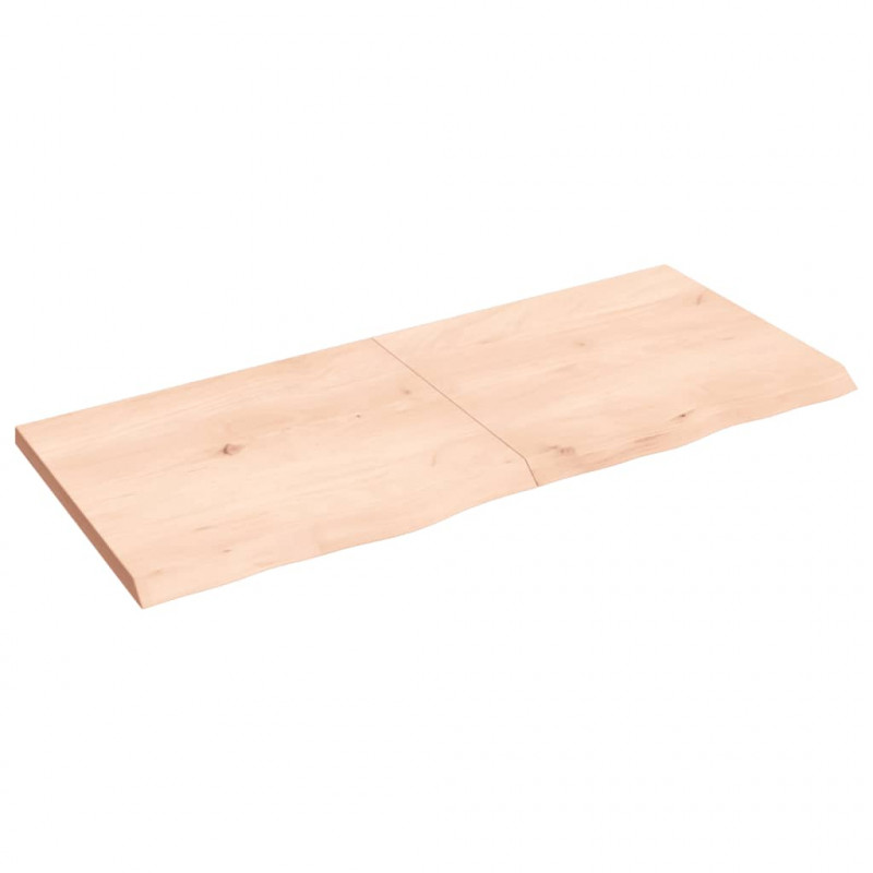 Półka, 140x60x(2-4) cm, surowe lite drewno dębowe