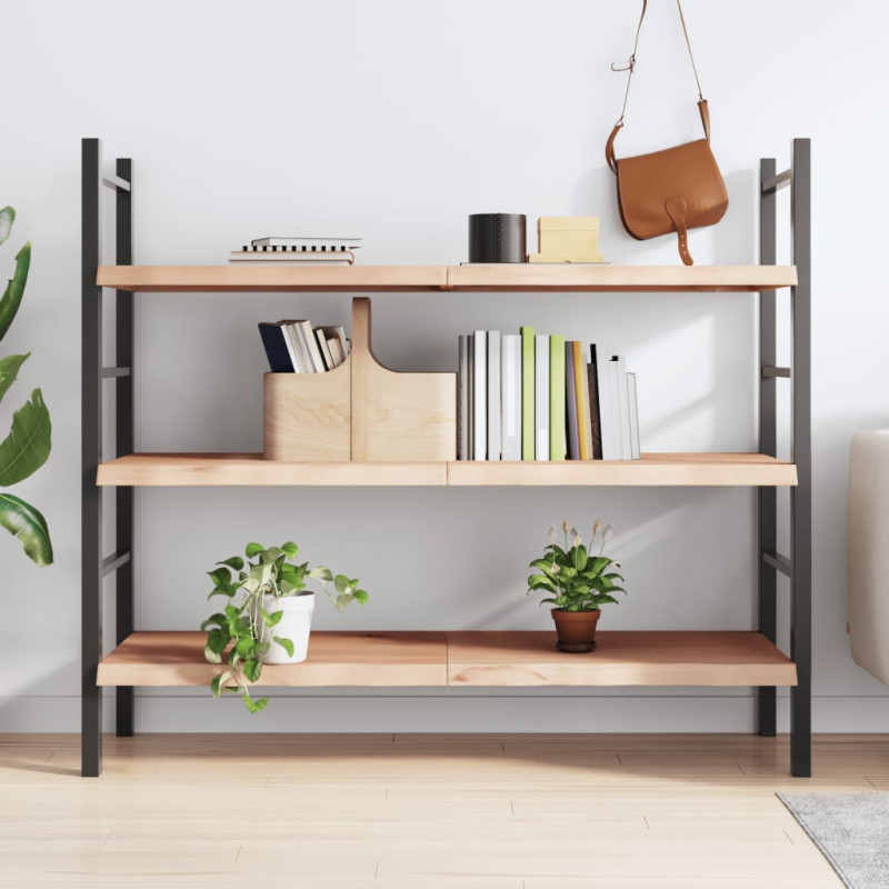 Półka, 140x60x(2-4) cm, surowe lite drewno dębowe