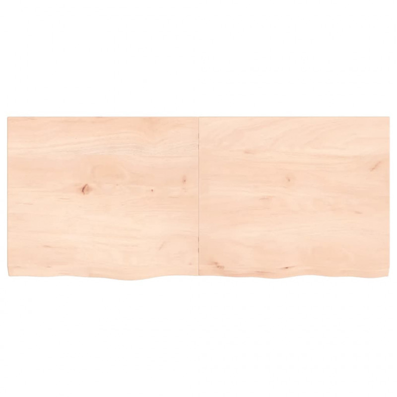 Półka, 140x60x(2-4) cm, surowe lite drewno dębowe