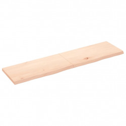 Półka, 160x40x(2-4) cm, surowe lite drewno dębowe