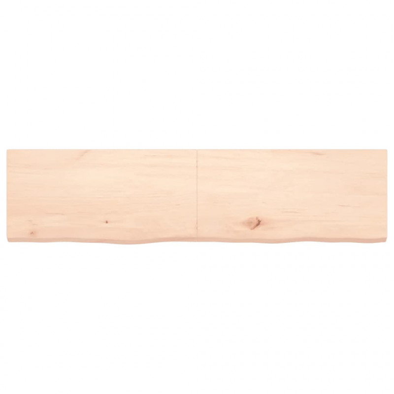 Półka, 160x40x(2-4) cm, surowe lite drewno dębowe