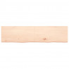 Półka, 160x40x(2-4) cm, surowe lite drewno dębowe