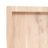 Półka, 160x40x(2-4) cm, surowe lite drewno dębowe