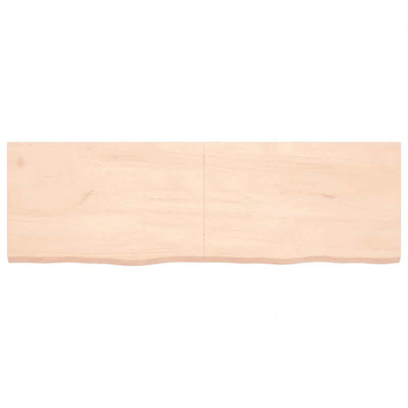 Półka, 160x50x(2-4) cm, surowe lite drewno dębowe