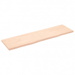 Półka, 180x50x(2-4) cm, surowe lite drewno dębowe