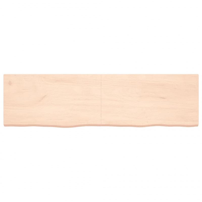 Półka, 180x50x(2-4) cm, surowe lite drewno dębowe