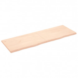 Półka, 180x60x(2-4) cm, surowe lite drewno dębowe