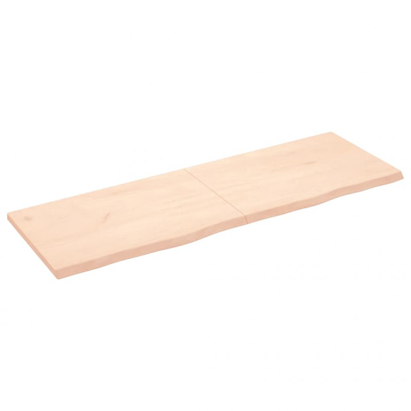 Półka, 180x60x(2-4) cm, surowe lite drewno dębowe