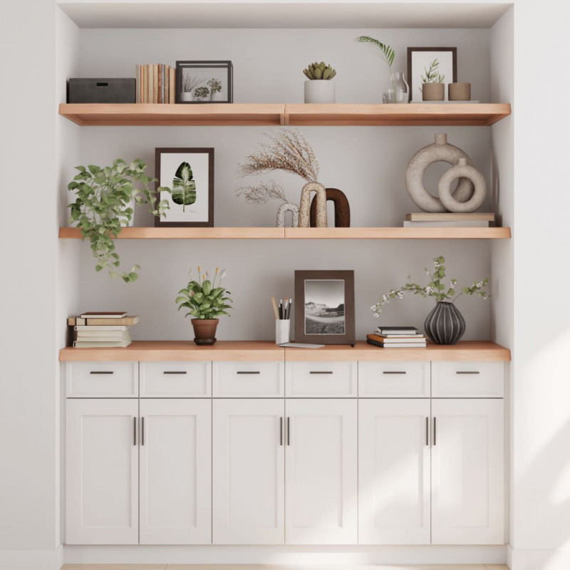 Półka, 180x60x(2-4) cm, surowe lite drewno dębowe