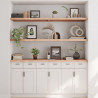 Półka, 180x60x(2-4) cm, surowe lite drewno dębowe