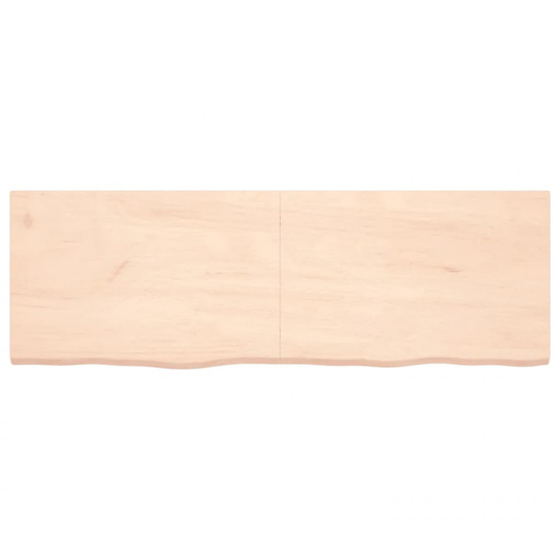 Półka, 180x60x(2-4) cm, surowe lite drewno dębowe