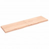 Półka, 200x50x(2-6) cm, surowe lite drewno dębowe