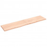 Półka, 220x50x(2-4) cm, surowe lite drewno dębowe