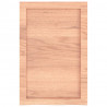 Półka, brązowa, 40x60x(2-6) cm, lakierowane lite drewno dębowe