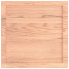 Półka, brązowa, 60x60x(2-4) cm, lakierowane lite drewno dębowe