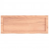 Półka, brązowa, 80x30x(2-4) cm, lakierowane lite drewno dębowe