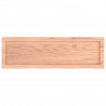 Półka, brązowa, 100x30x(2-6) cm, lakierowane lite drewno dębowe