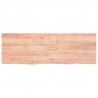 Półka, brązowa, 120x40x(2-4) cm, lakierowane lite drewno dębowe