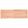 Półka, brązowa, 120x40x(2-4) cm, lakierowane lite drewno dębowe