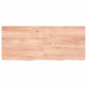Półka, brązowa, 120x50x(2-4) cm, lakierowane lite drewno dębowe