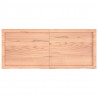 Półka, brązowa, 120x50x(2-4) cm, lakierowane lite drewno dębowe