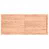 Półka, brązowa, 140x60x(2-6) cm, lakierowane lite drewno dębowe