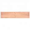 Półka, brązowa, 180x40x(2-4) cm, lakierowane lite drewno dębowe