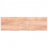 Półka, brązowa, 200x60x(2-4) cm, lakierowane lite drewno dębowe
