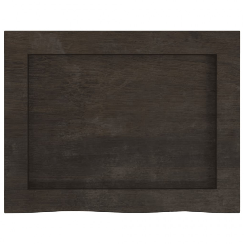 Półka, ciemnobrązowa, 40x30x(2-4) cm, wykończone drewno dębowe