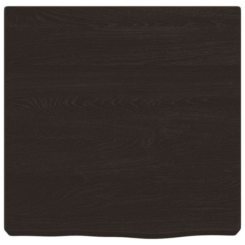 Półka, ciemnobrązowa, 40x40x(2-6) cm, wykończone drewno dębowe