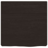 Półka, ciemnobrązowa, 40x40x(2-6) cm, wykończone drewno dębowe