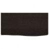 Półka, ciemnobrązowa, 60x30x(2-6) cm, wykończone drewno dębowe
