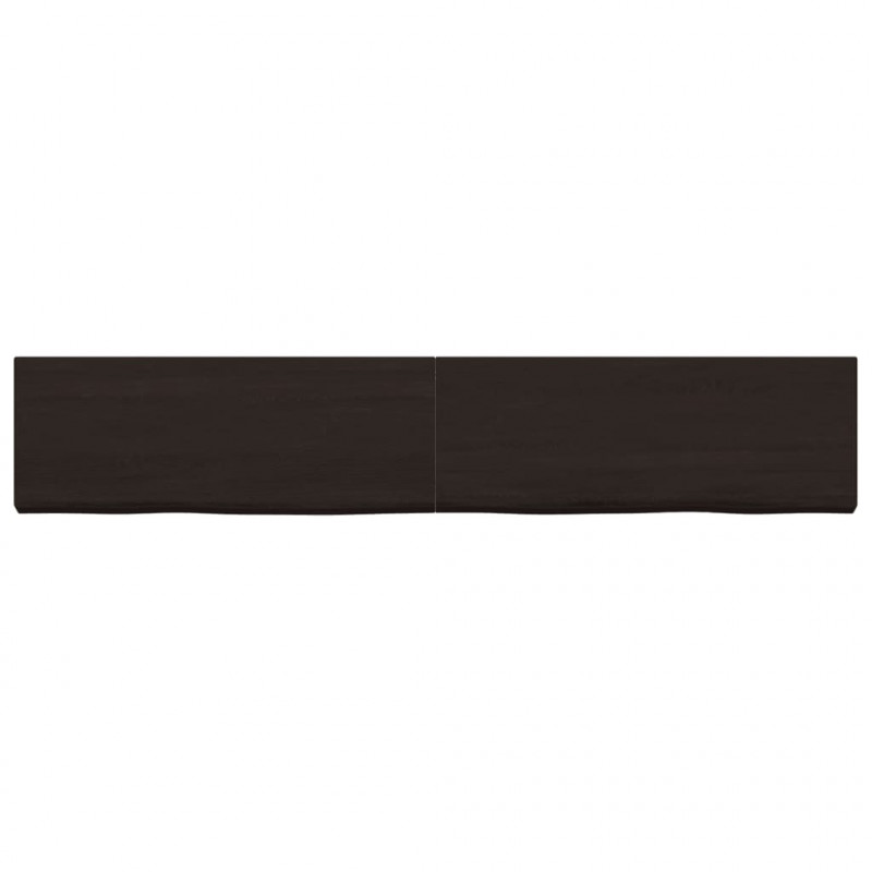 Półka, ciemnobrązowa, 160x30x(2-6) cm, wykończone drewno dębowe