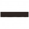 Półka, ciemnobrązowa, 160x30x(2-6) cm, wykończone drewno dębowe