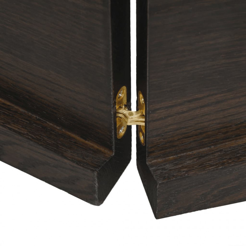 Półka, ciemnobrązowa, 200x50x(2-4) cm, wykończone drewno dębowe