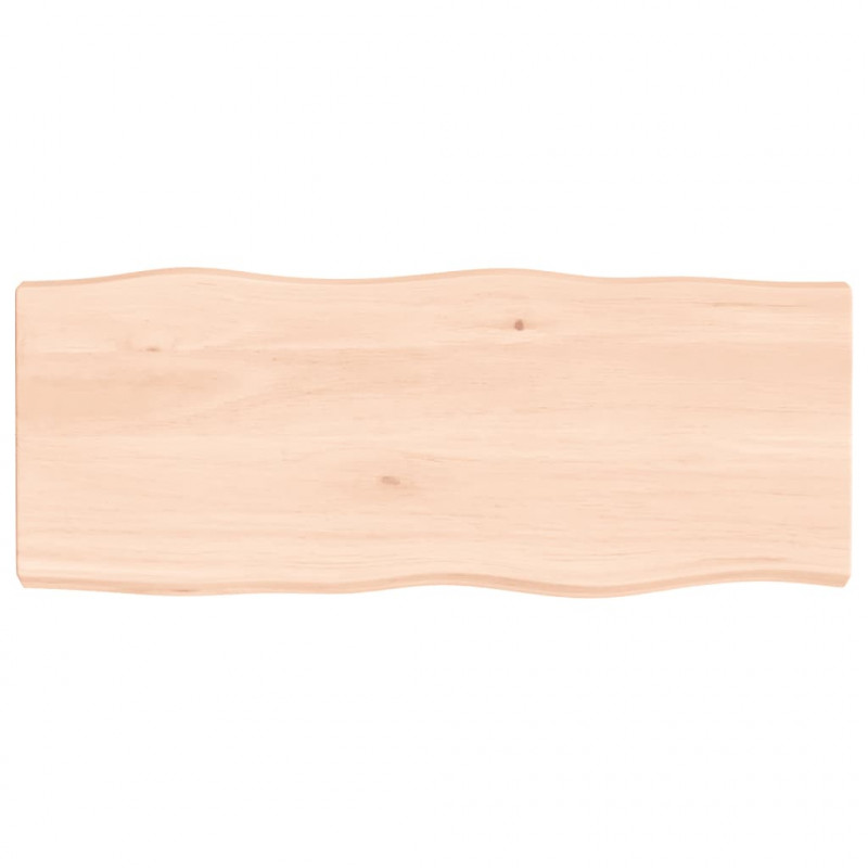 Blat stołu, 100x40x(2-6)cm, surowy lity dąb naturalną krawędzią