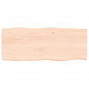 Blat stołu, 100x40x(2-6)cm, surowy lity dąb naturalną krawędzią