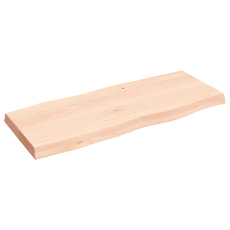 Blat stołu, 100x40x(2-6)cm, surowy lity dąb naturalną krawędzią