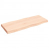Blat stołu, 100x40x(2-6)cm, surowy lity dąb naturalną krawędzią