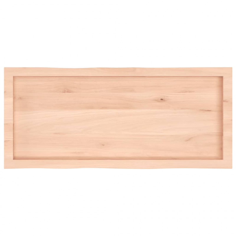 Blat stołu, 100x40x(2-6)cm, surowy lity dąb naturalną krawędzią