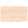 Blat stołu, 100x60x(2-4)cm surowy, lity dąb naturalną krawędzią
